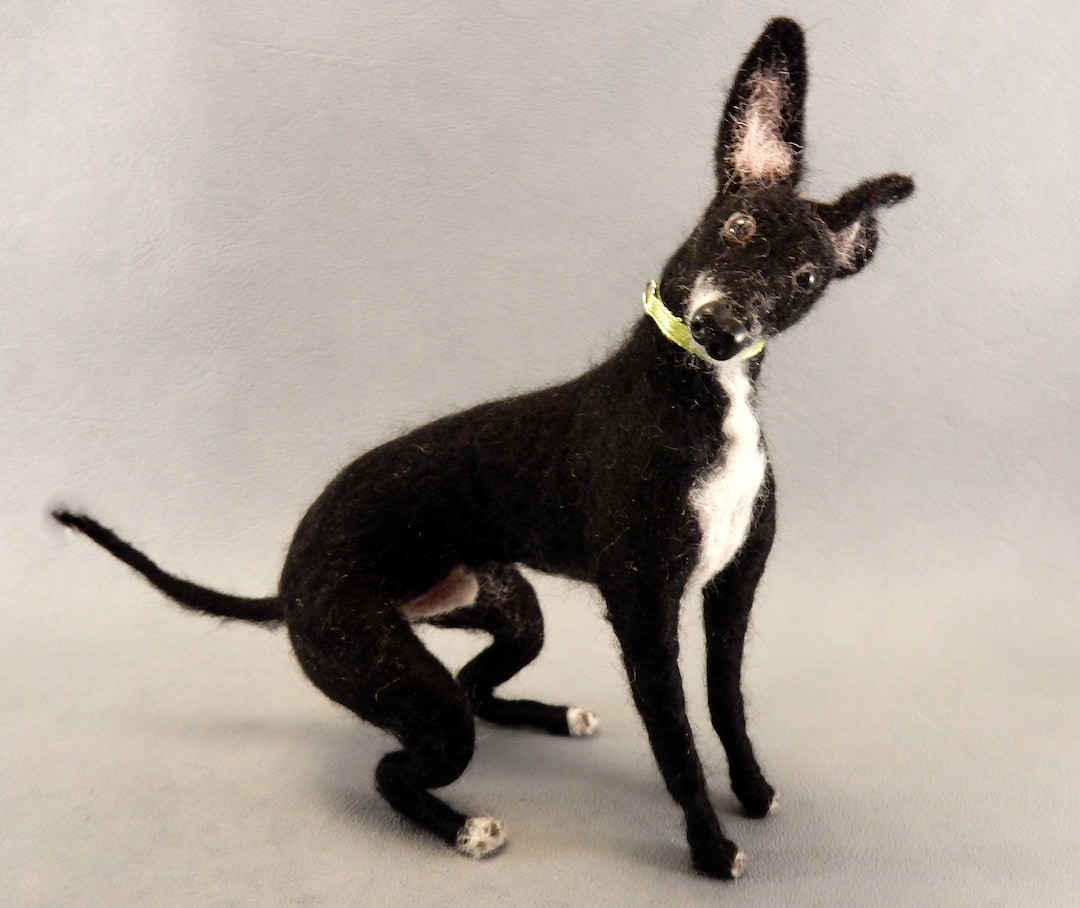 Greyhound Urn Dog Art Replica Needle Felted Dog Spanish Galgo Etsy