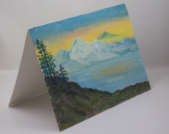 hand painted card etsy