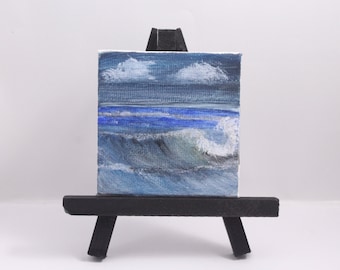 Ocean Waves, handpainted magnet, magnet panel, arcylic painting, gift ideas