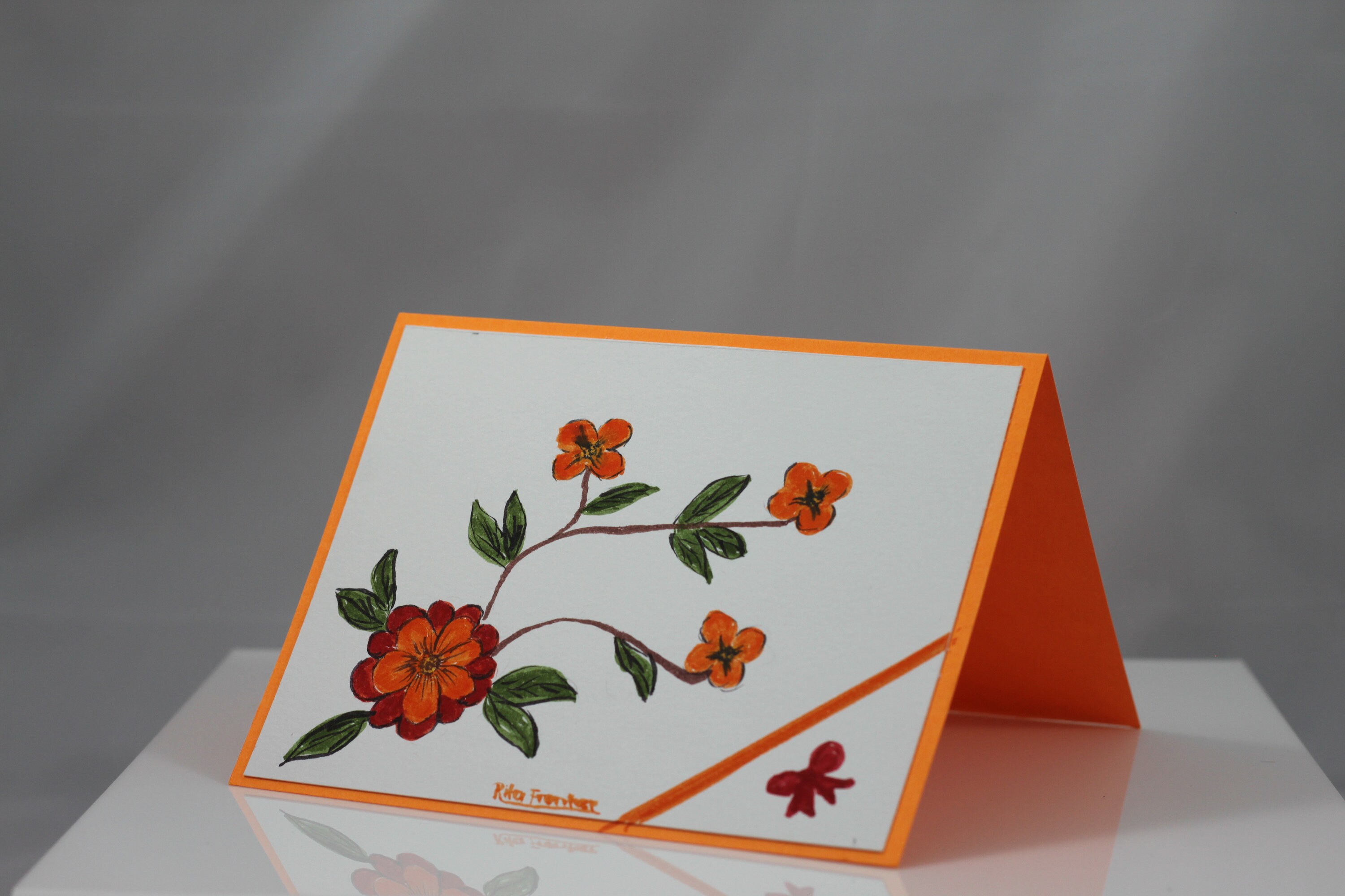 Hand Painted Card Watercolor Painting on Card Original Etsy UK