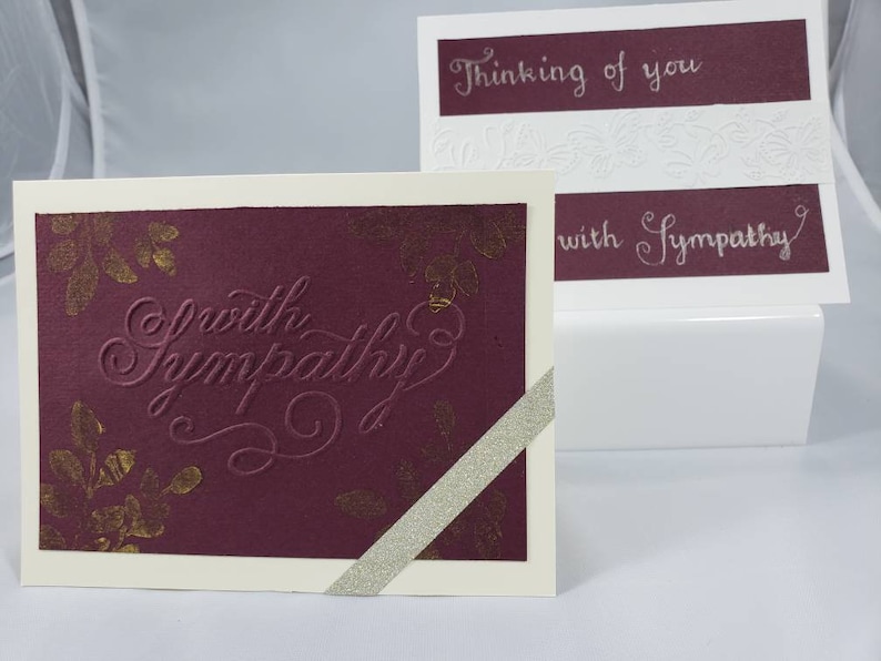 Think of you and Sympathy card 4.25x5.5 inches card brown image 1
