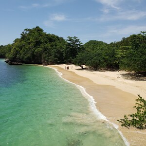 Digital Image of Pantai Tiga Warna, Three Color Beach,tropical Beach in ...