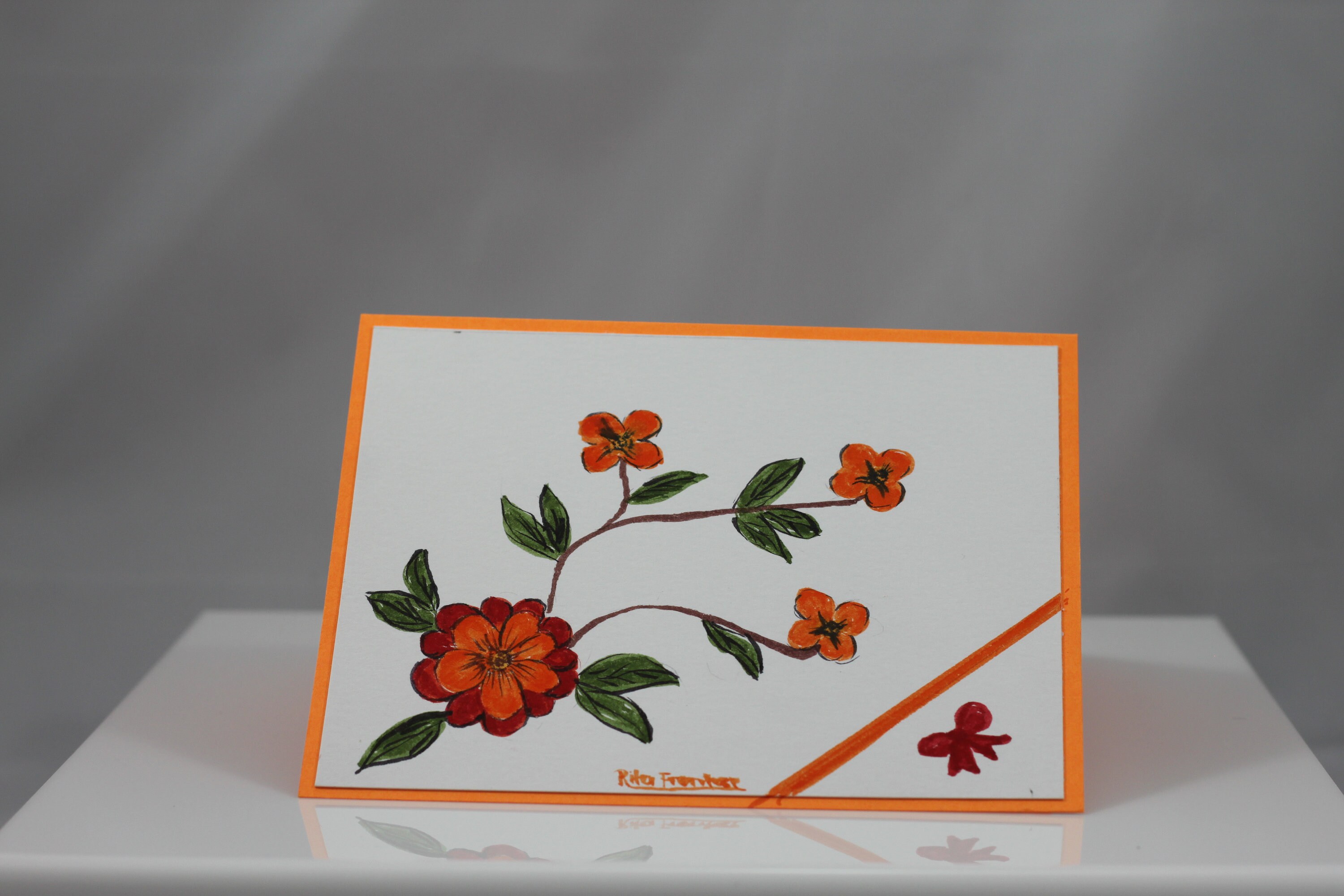 Hand Painted Card Watercolor Painting on Card Original Etsy UK