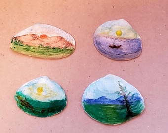 Hand-Painted Small Seashell – Coastal Decor - Beach vibes - Inspirational Shell Gifts