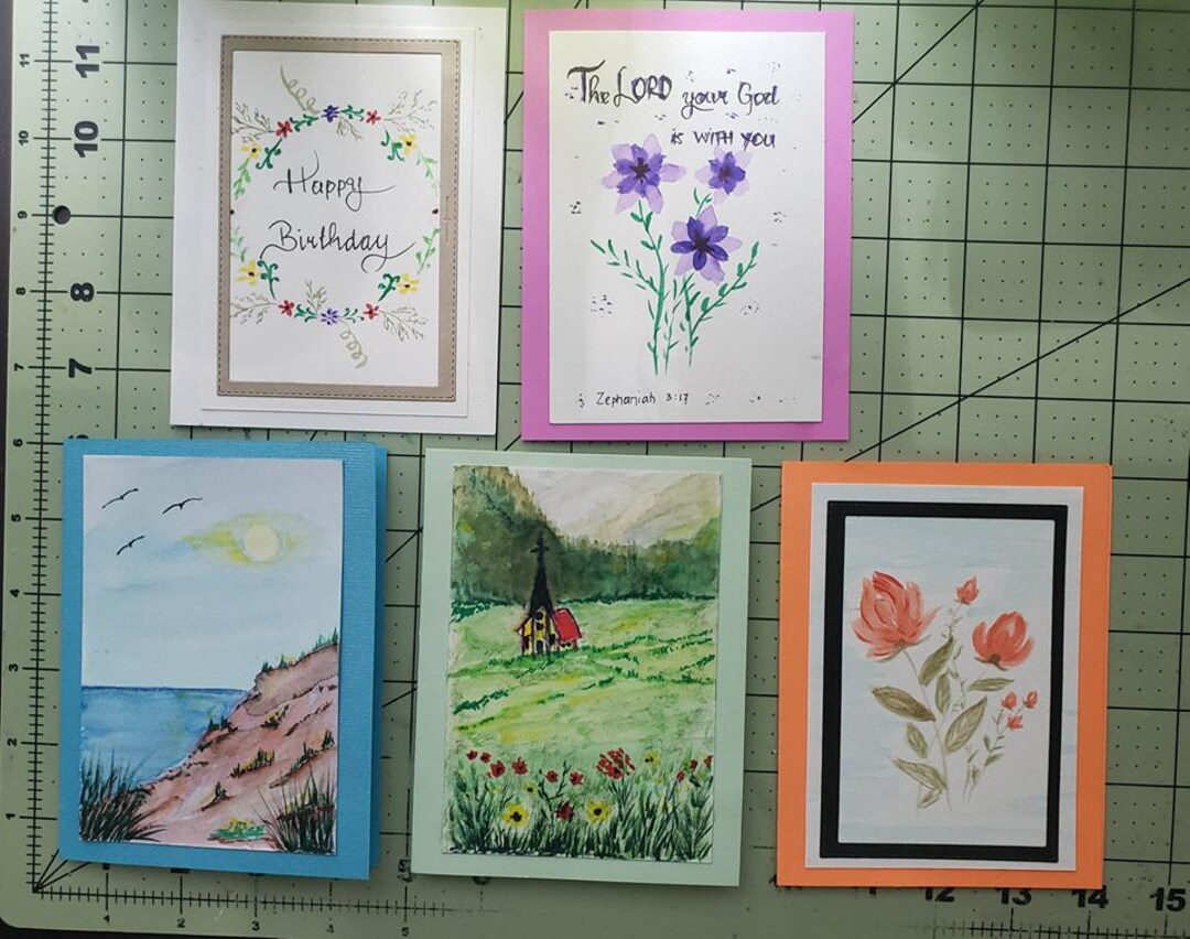 Hand-painted Watercolor Greeting Card – Original Art (A2 Size, 4.25" X ...