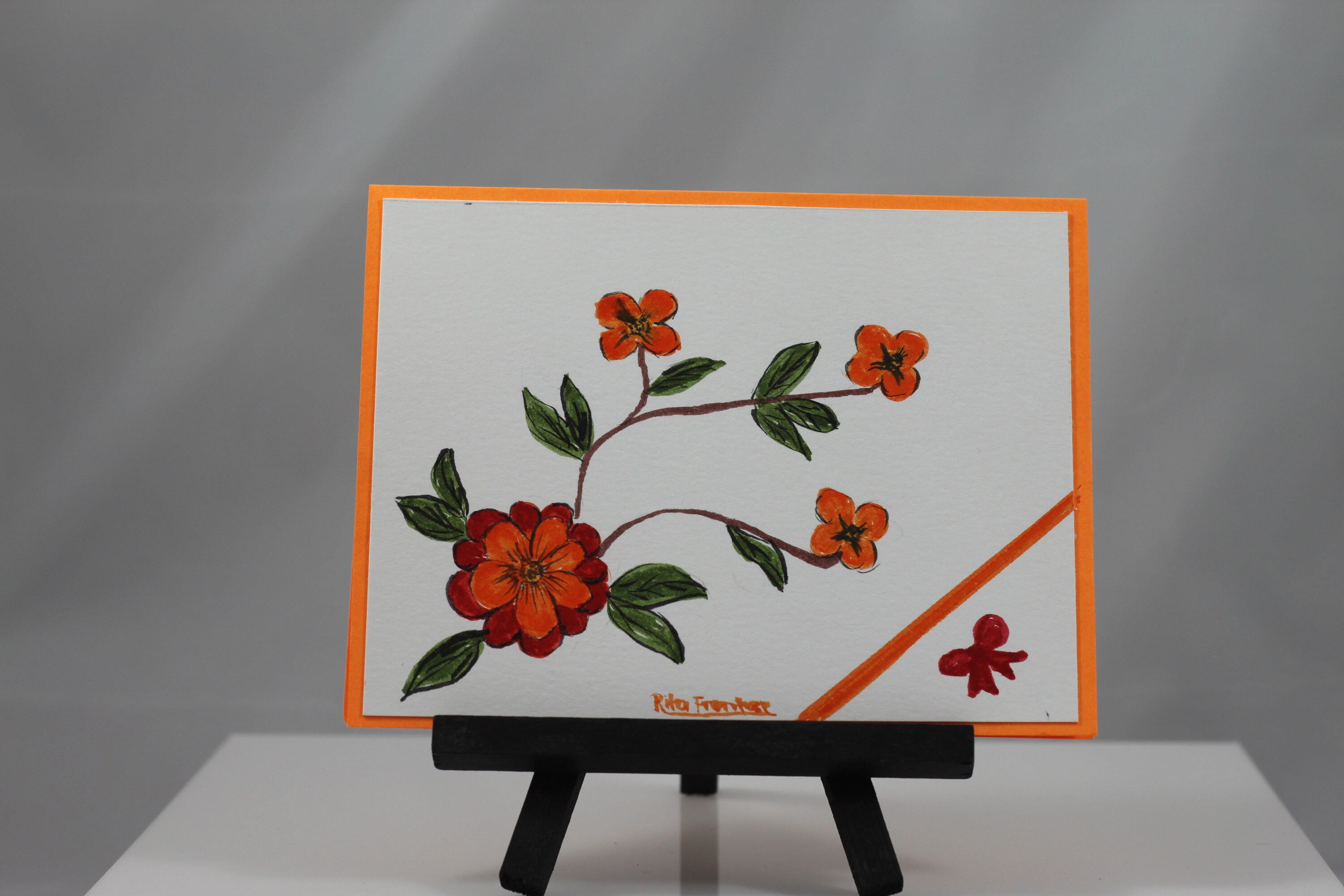 Hand Painted Card Watercolor Painting on Card Original Etsy UK