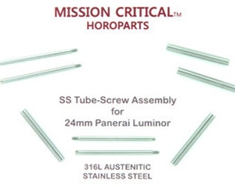 Suissetek MC Horoparts 4 tubos e 4 parafusos para Panerai - 22 mm, 24 mm ou 26 mm