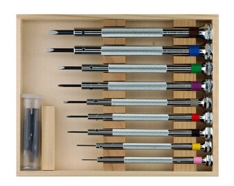 Suissetek  9-piece Box Watch Screwdriver Set - .6mm-3.00mm - Made In France