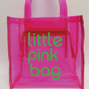 pink clear bag