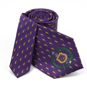 Omega Psi Phi Silk Tie - Thunderbolt print