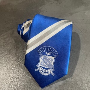 Phi Beta Sigma Blue Silk Neck tie - Blue stripe