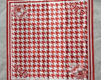 Delta Sigma Theta square scarf - Red houndstooth