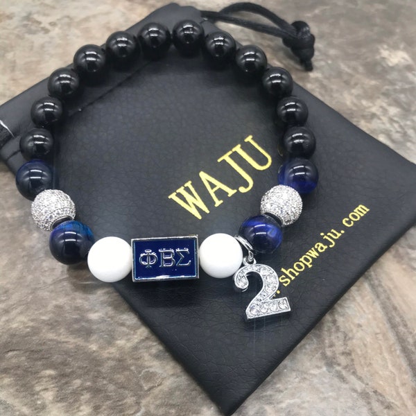 Phi Beta Sigma Lynson bracelet with charm