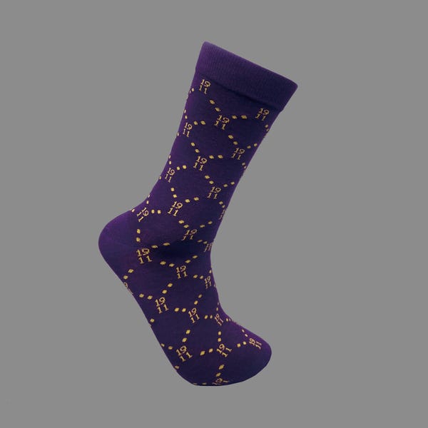 Omega Psi Phi Dress Socks- 1911 print