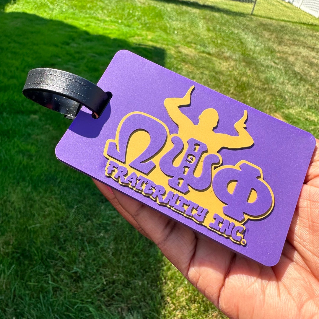 Psi Tags Omega Psi Phi Luggage Tag - Etsy