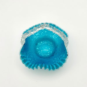 Blue Spangle Glass Basket