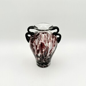 Purple And White Art Glass Vase