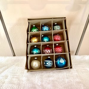 Box of Vintage Ornaments