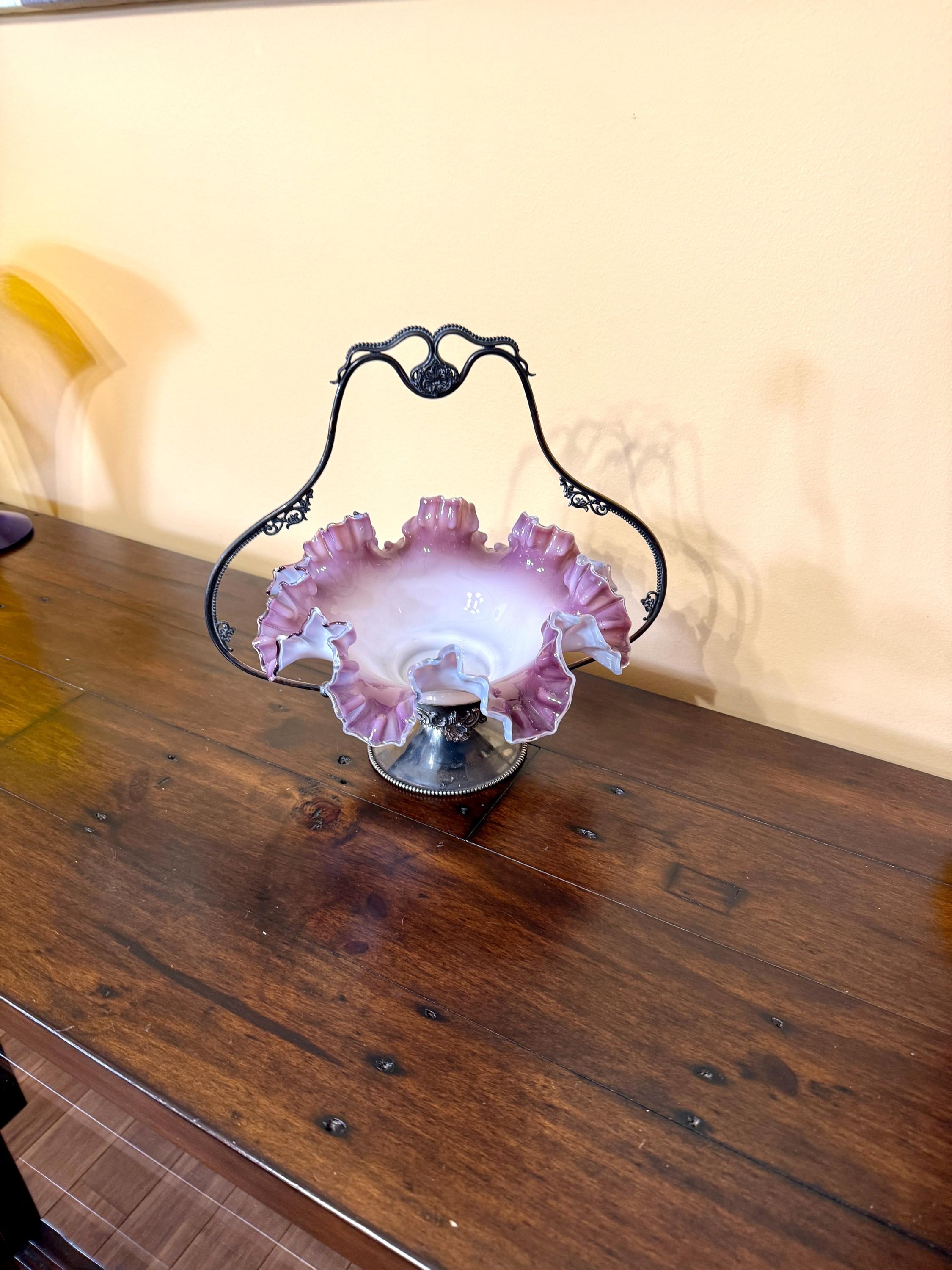 Vintage Glass Bridal Basket - Etsy