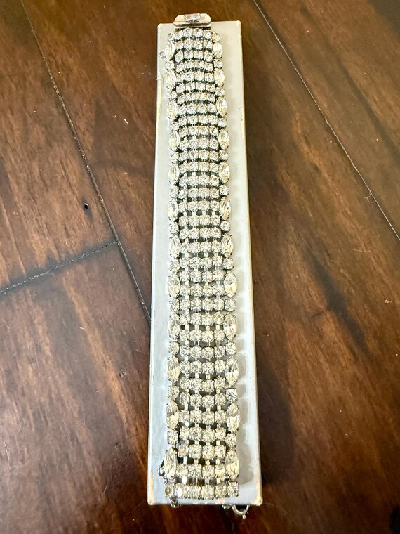 Weiss Clear Rhinestone Bracelet - image 2