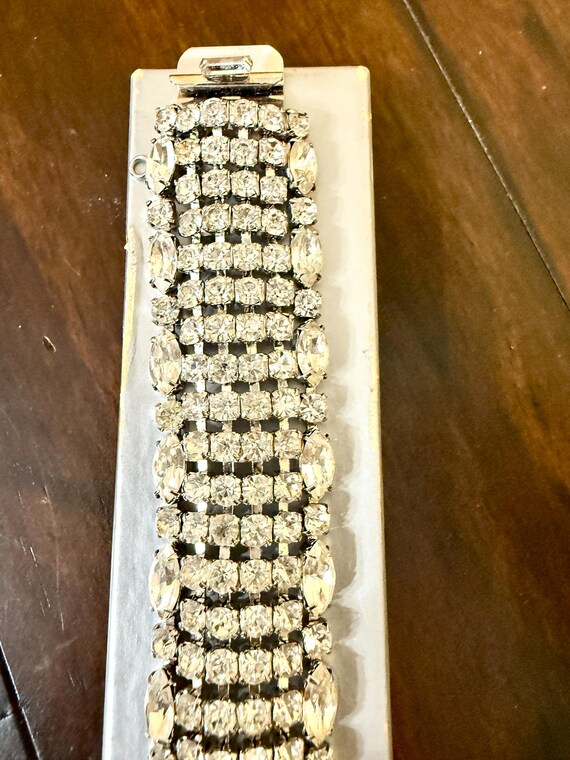 Weiss Clear Rhinestone Bracelet - image 5