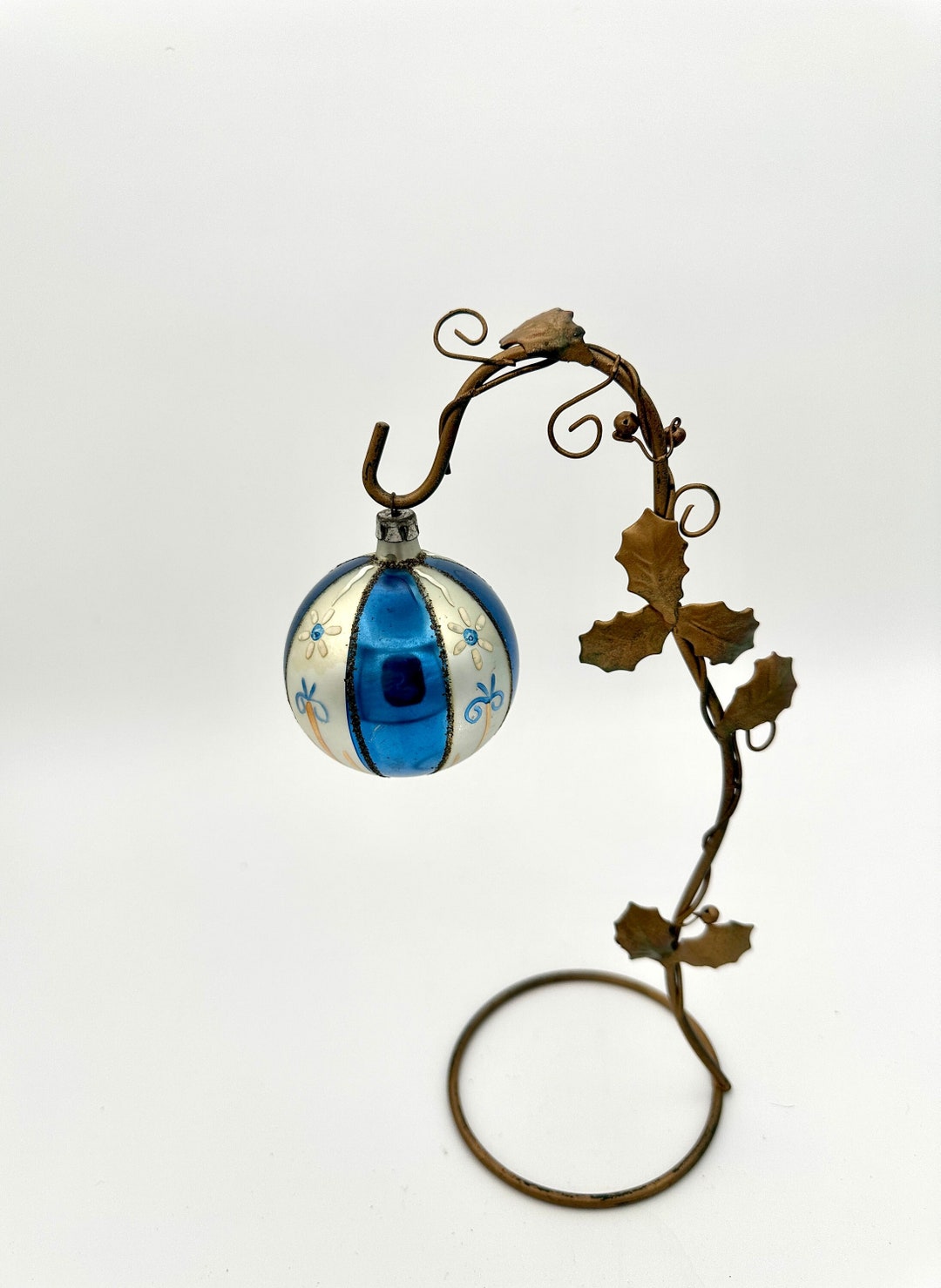 Hand Painted Mercury Glass Ornament Etsy