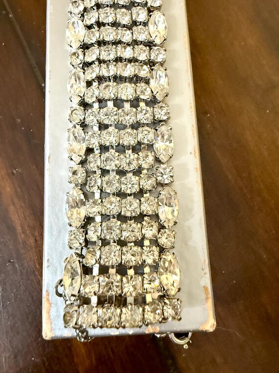 Weiss Clear Rhinestone Bracelet - image 3