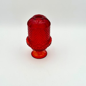 Viking Amberina Fairy Lamp