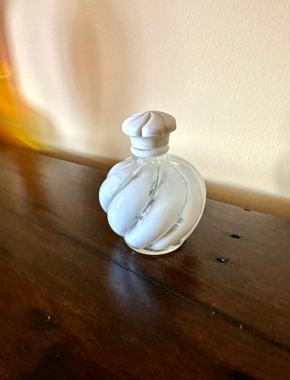 Vintage White Opalescent Perfume Bottle