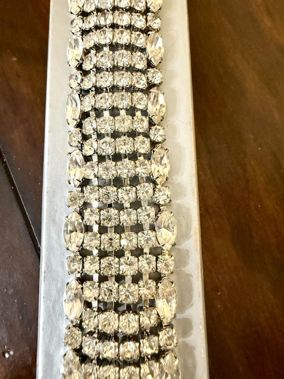 Weiss Clear Rhinestone Bracelet - image 4