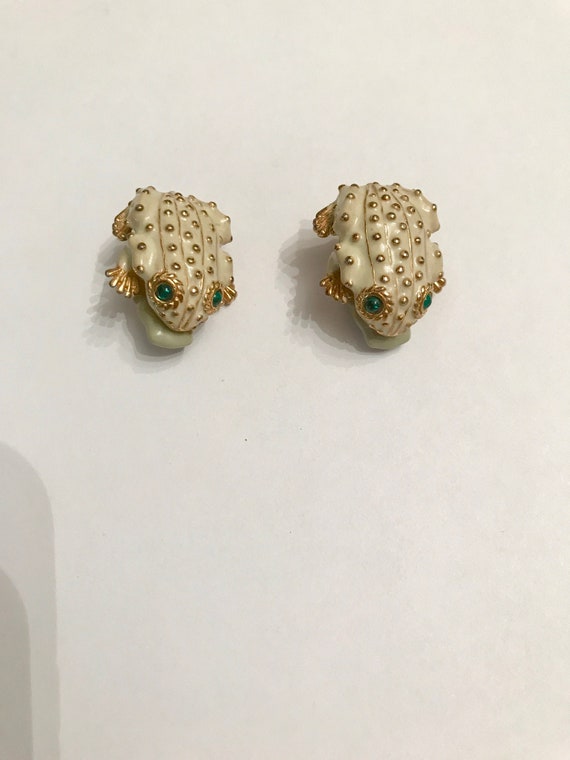 frog earrings etsy