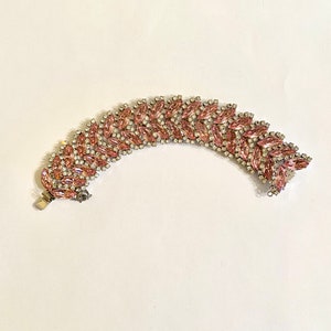 Vintage Pink Rhinestone Bracelet