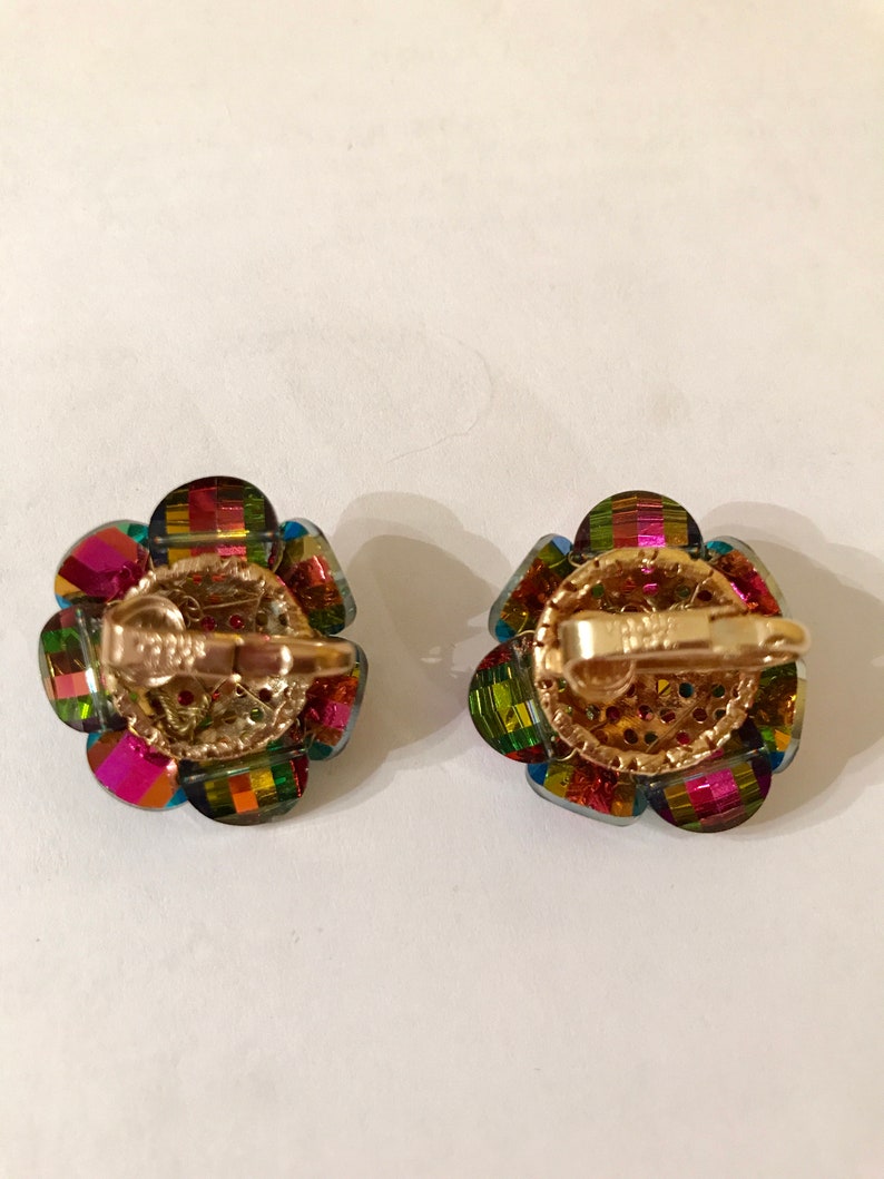 Vintage Vogue Pagoda Crystal Earrings