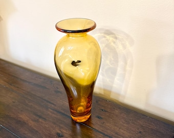Blenko Pineapple Vase, Blenko Glass Company, Vintage, Art Glass