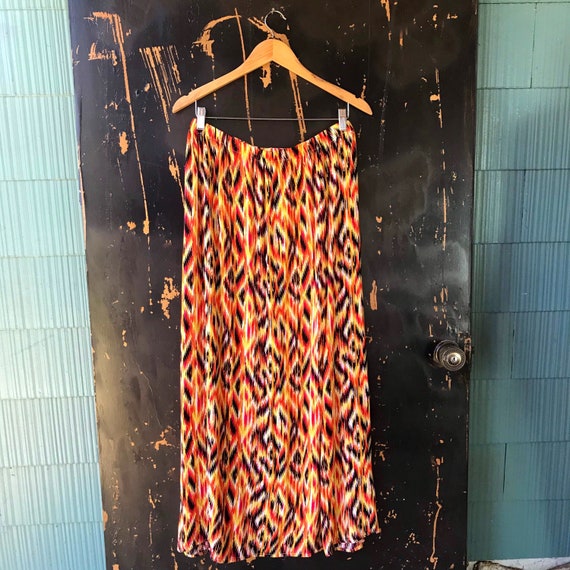 Vintage Bright Southwest Print Maxi Skirt size La… - image 2
