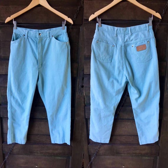Vintage 50's High Waisted Cropped Light Mint Green