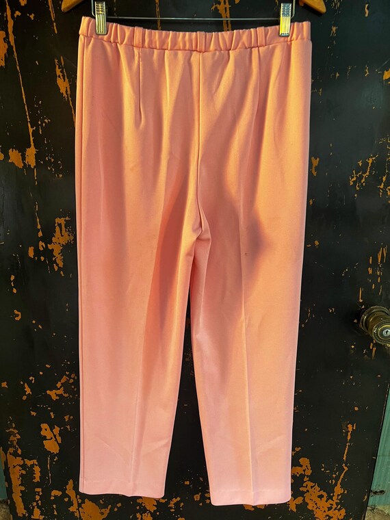 Vintage 70’s Baby Pink High Waisted Trousers by D… - image 4