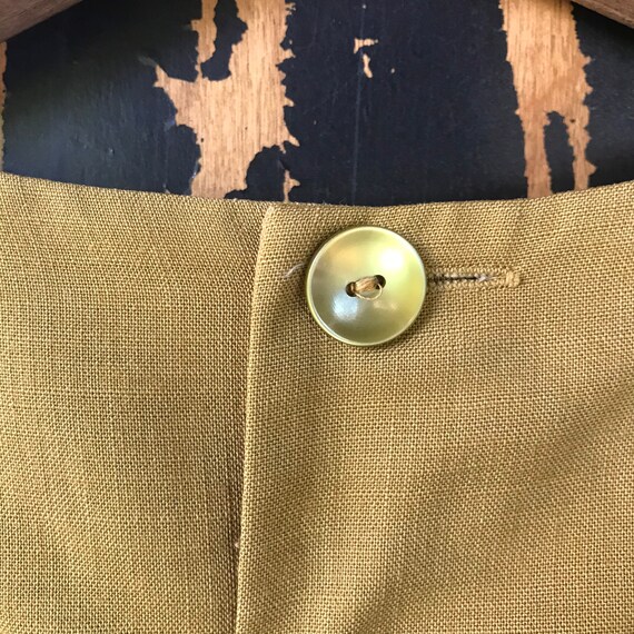 Vintage 60's Mod Mustard Yellow Tshirt Blouse/Top… - image 7