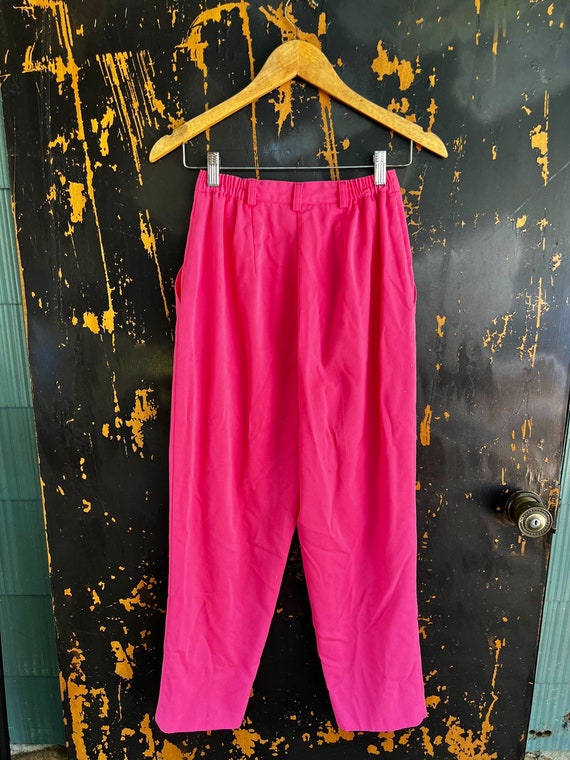 Vintage 80's/90’s Pink High Waisted Trousers by C… - image 2