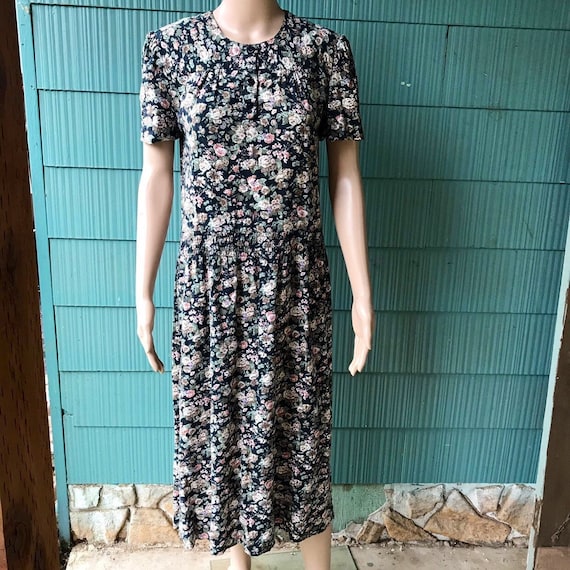 women's casual cotton dresses Fuchsia Floral Midi Dress - casual summer maxi dresses dress trousers Marci ” Floral Velvet Size:2x 16