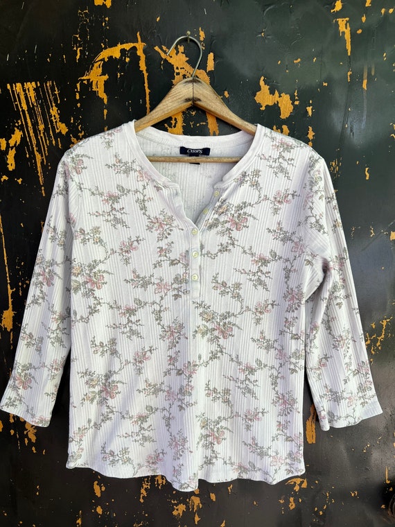 Vintage 80's/90's  Long Sleeve Perfect Floral Pri… - image 1