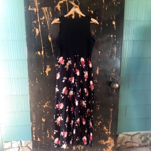 Vintage 90's Floral Babydoll Tank Maxi Dress by California Concepts size Medium/large image 2