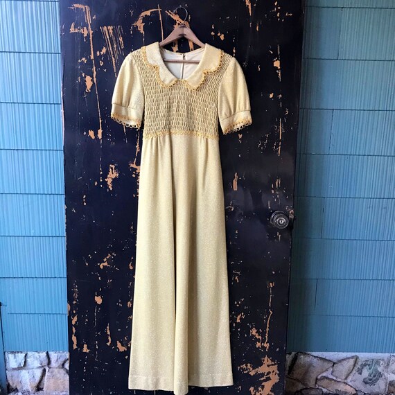 gold empire waist dress Strapless Empire Waist Prom Dress Evening Dress Formal Dress G2019 Size 2 / Other