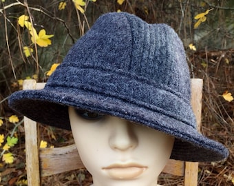 Sombrero Fedora Pendelton Vintage de Lana Gris