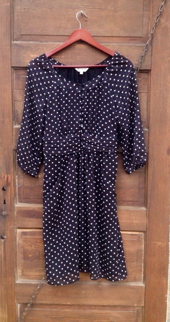 free people midi retro polka dot skir