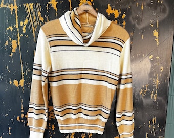 Striped Mock Neck - Etsy