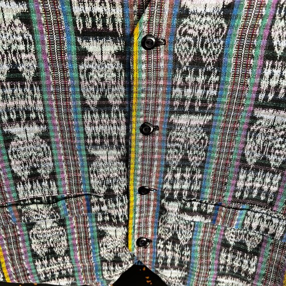 Vintage 90's Cotton Ethnic Hand Woven Guatemalan … - image 5