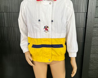 Vintage 90's Color Block Nautical Jacket Mens size medium by Izzi