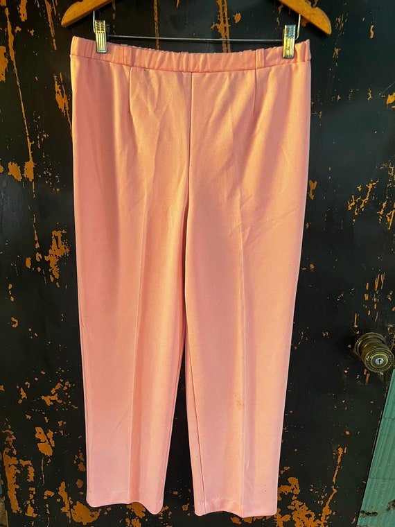 Vintage 70’s Baby Pink High Waisted Trousers by D… - image 3