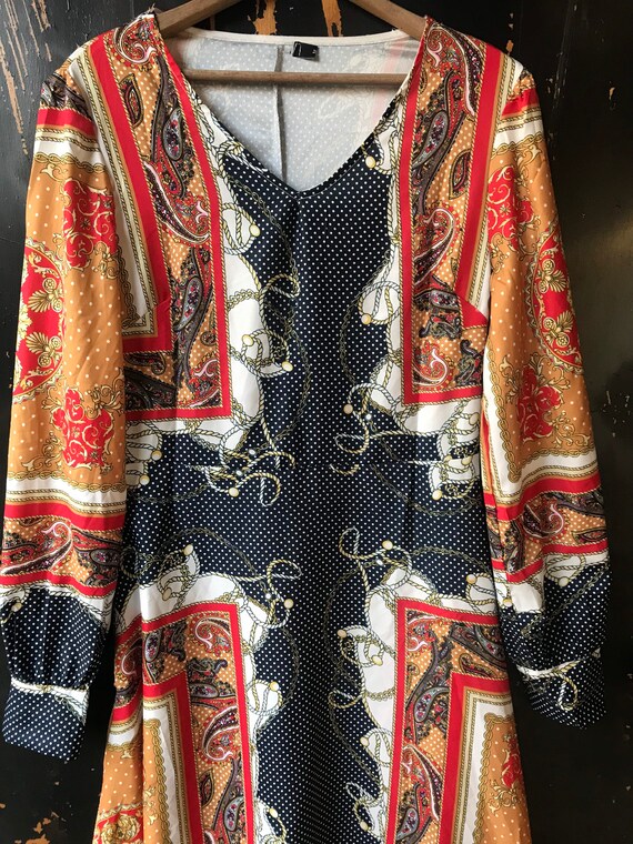 Vintage 80’s/90's Puffed Long Sleeve Baroque Chai… - image 9